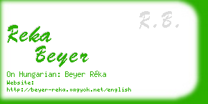 reka beyer business card